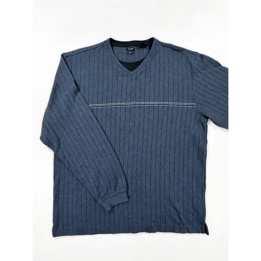 Van Heusen Studio Men’s V-Neck Ribbed Sweater – Size L